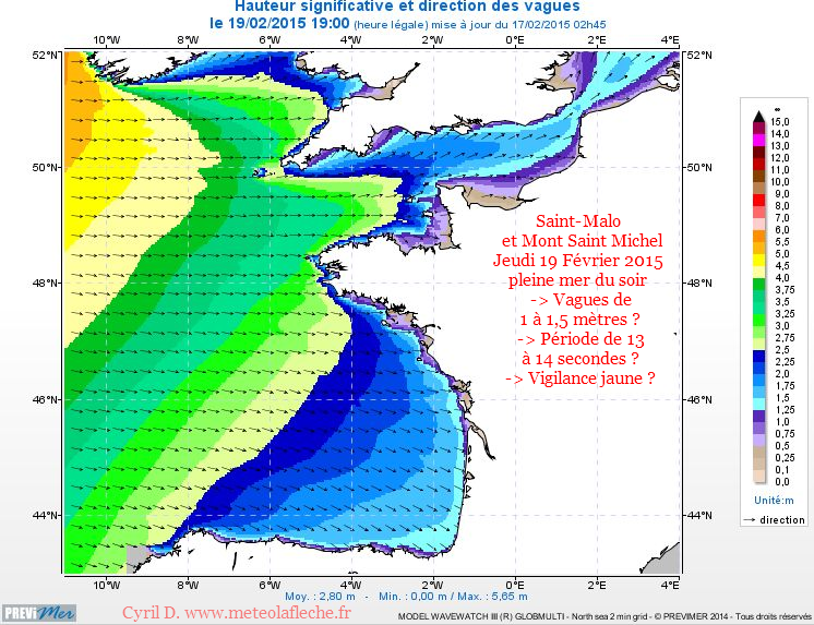 19 Fevrier 2015 meteo marine