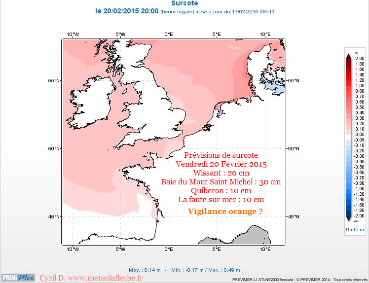 20 Fvrier 2015 surcote Manche Atlantique