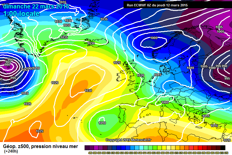 Meteo 22 Mars 2015 pression