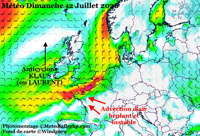 M�t�o Europe 12 Juillet 2026 anticyclone KLAUS