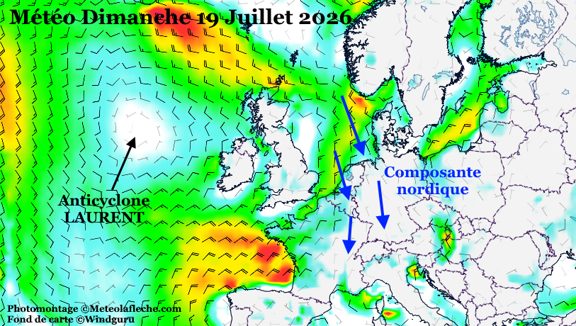 M�t�o Europe 19 Juillet 2026 anticyclone LAURENT