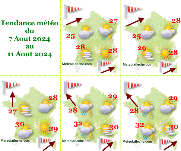 Météo 11 Aout 2024 France