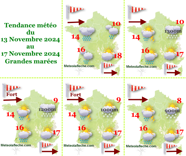 Météo France 17 Novembre 2024 grandes marées